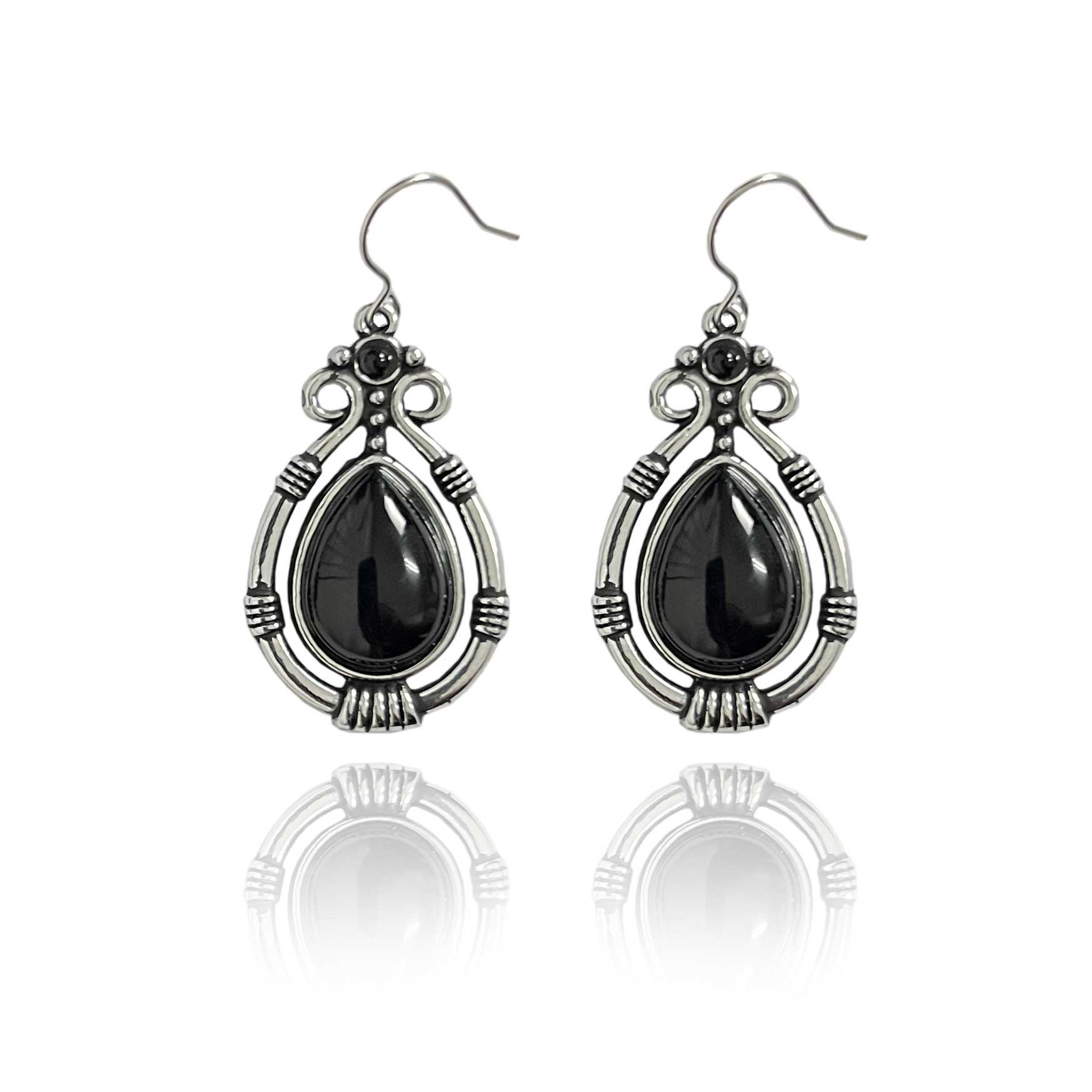 Brinco Gota | Pedra Preta