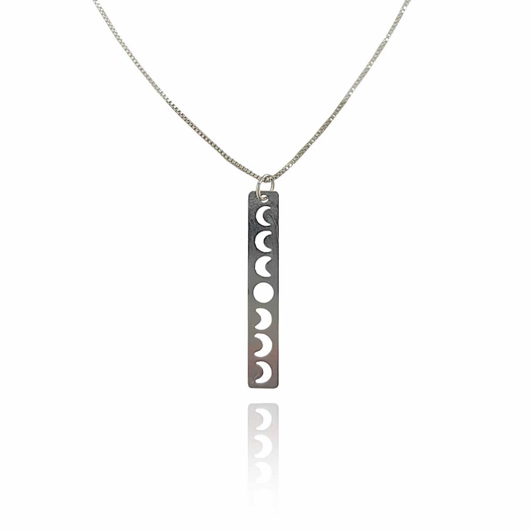 Colar Plaquinha Fases da Lua