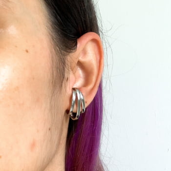 Ear Hook Piercing Fake Triplo