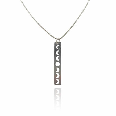 Colar Plaquinha Fases da Lua